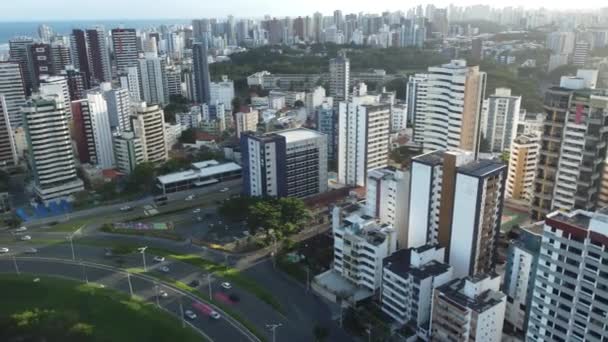 Salvador Bahia Brasil Julho 2022 Vista Aérea Edifícios Residenciais Bairro — Vídeo de Stock