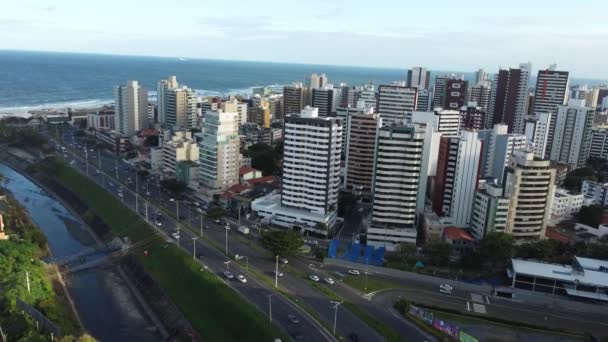 Salvador Bahia Brazil July 2022 Aerial View Residential Buildings Neighborhood — Wideo stockowe
