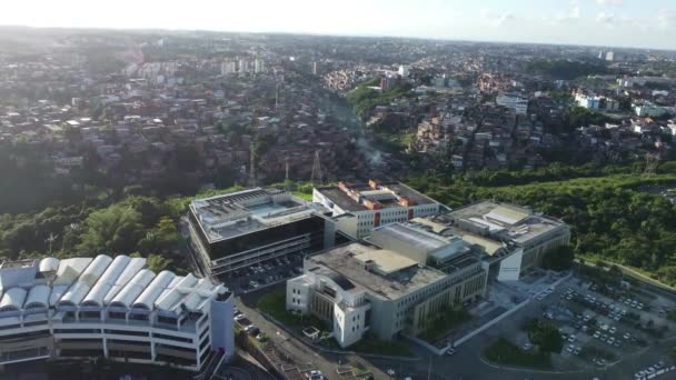 Salvador Bahia Brazil August 2022 Aerial View Administrative Center Bahia — Wideo stockowe