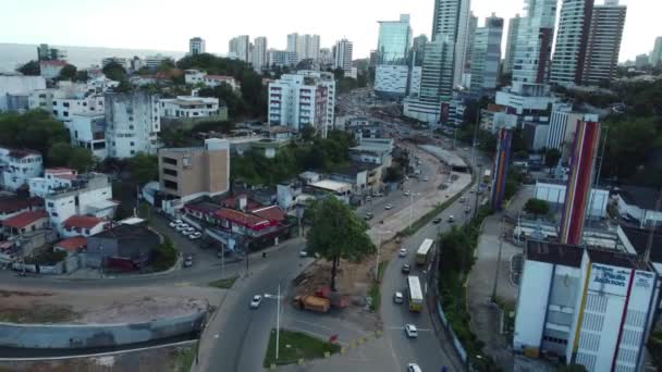 Salvador Bahia Brazil July 2022 View Construction Site Exclusive Lane — Stock Video