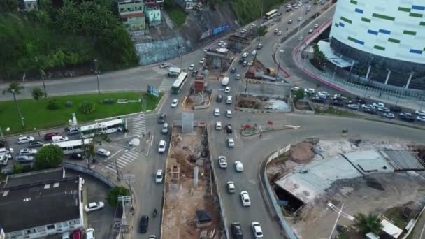 Salvador Bahia Brazil July 2022 View Construction Site Exclusive Lane — Stockvideo