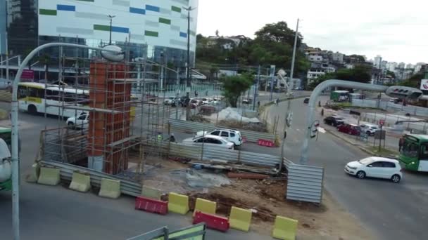 Salvador Bahia Brazil July 2022 View Construction Site Exclusive Lane — Vídeo de stock