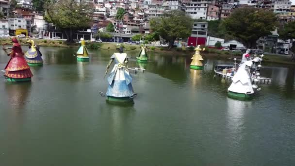 Salvador Bahia Brazil August 2022 Sculptures Orixa Deity Candomble Undergo — Video