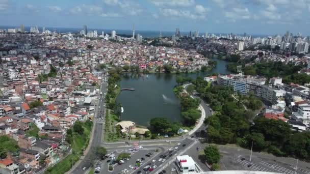Salvador Bahia Brazil August 2022 Aerial View Dique Tororo Salvador — Stock videók