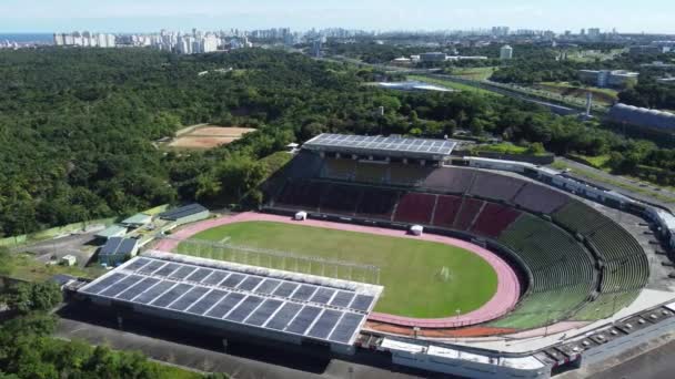 Salvador Bahia Brazil August 2022 Aerial View Estadio Metropolitano Governador — ストック動画