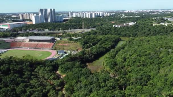 Salvador Bahia Brazil August 2022 Aerial View Estadio Metropolitano Governador — Video Stock