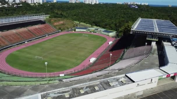 Salvador Bahia Brazil August 2022 Aerial View Estadio Metropolitano Governador — Stok Video