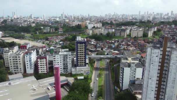 Salvador Bahia Brazil August 2022 Aerial View Houses Neighborhood Cabula — Stockvideo