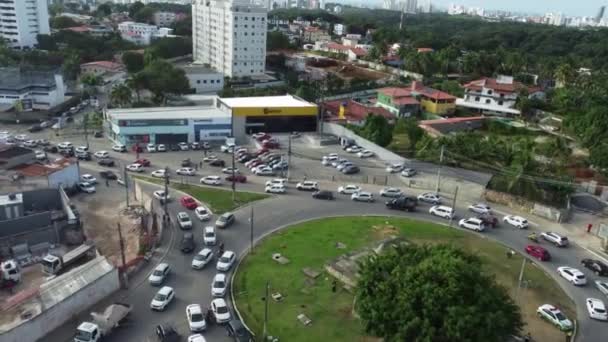 Salvador Bahia Brazil August 2022 Aerial View Houses Neighborhood Cabula — Vídeo de stock