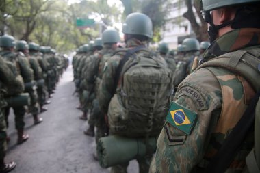 salvador, bahia, brazil - september 7, 2022: military personnel of the Brazilian Navy participate in the military parade commemorating the independence of Brazil in the city of Salvador. clipart