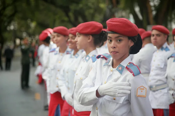 Salvador Bahia Brazil September 2022 Members Military School Fanfare Participate — Φωτογραφία Αρχείου