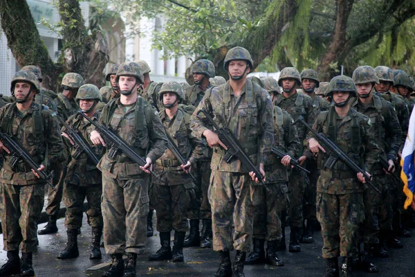 Salvador Bahia Brazil September 2022 Military Personnel Brazilian Army Participate —  Fotos de Stock