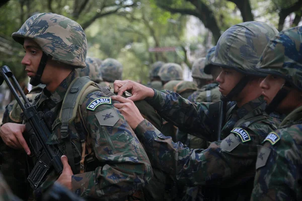 Salvador Bahia Brazil September 2022 Military Personnel Brazilian Army Participate — 图库照片
