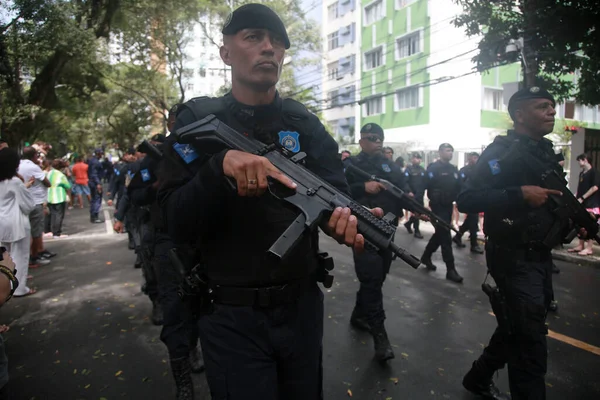 Salvador Bahia Brazil September 2022 Members Salvador Municipal Guard Participate — ストック写真