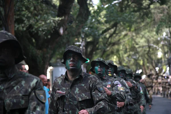 Salvador Bahia Brazil September 2022 Members Bahia Military Police Participate — ストック写真