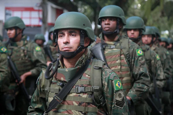 Salvador Bahia Brazil September 2022 Military Personnel Brazilian Navy Participate —  Fotos de Stock