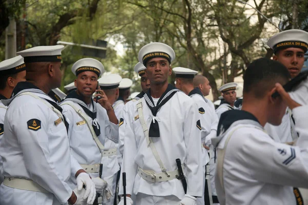 Salvador Bahia Brazil September 2022 Military Personnel Brazilian Navy Participate — Zdjęcie stockowe