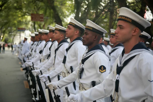 Salvador Bahia Brazil September 2022 Military Personnel Brazilian Navy Participate — Foto de Stock