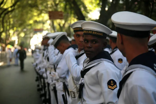 Salvador Bahia Brazil September 2022 Military Personnel Brazilian Navy Participate — Foto de Stock