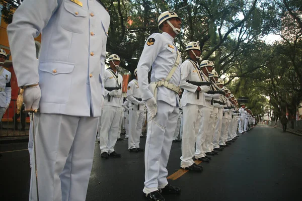 Salvador Bahia Brazil September 2022 Military Personnel Brazilian Navy Participate — Foto Stock