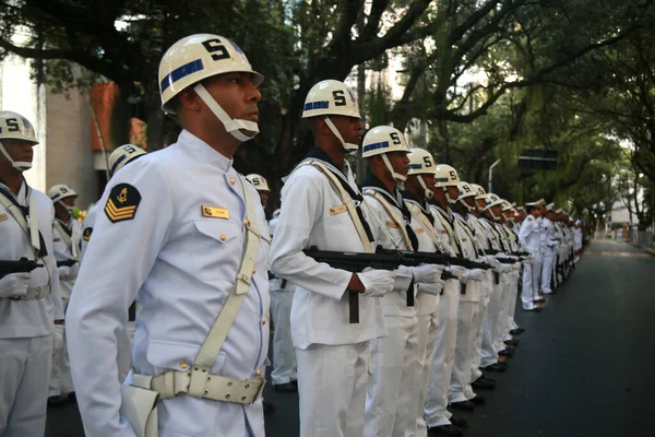 Salvador Bahia Brazil September 2022 Military Personnel Brazilian Navy Participate — Fotografia de Stock