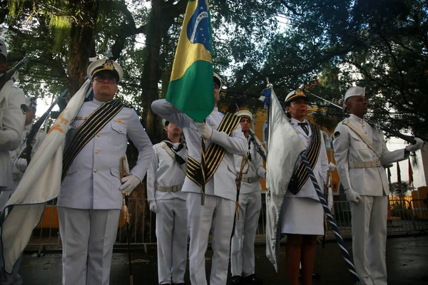 Salvador Bahia Brazil September 2022 Military Personnel Brazilian Navy Participate — 图库照片