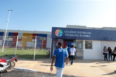 Santana, Bahia, Brezilya - 13 Eylül 2022: Santana şehrinde tam zamanlı devlet okulu.