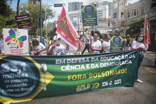 Salvador Bahia Brasil Setembro 2022 Ativistas Protestam Durante Grito Dos — Fotografia de Stock