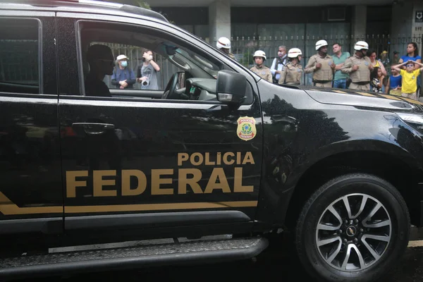 Salvador Bahia Brasilien September 2022 Agenten Der Bundespolizei Während Der — Stockfoto