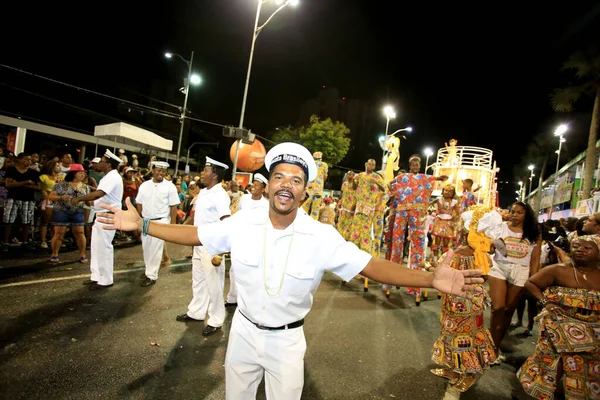 Salvador Bahia Brésil Février 2016 Membres Bloc Ile Aiye Lors — Photo