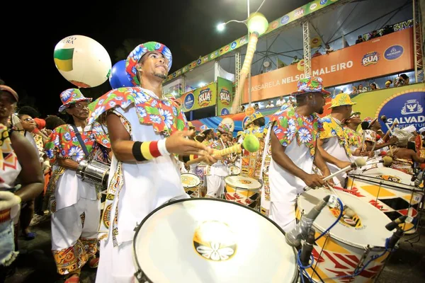 Salvador Bahia Brazília 2016 Február Ile Aiye Blokk Tagjai Salvadori — Stock Fotó