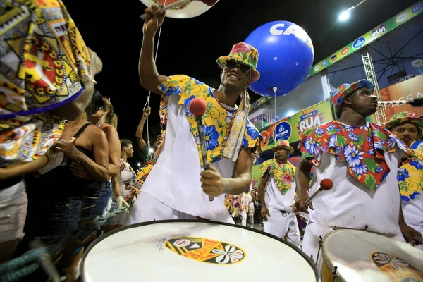 Salvador Bahia Brazil Февраля 2016 Года Участники Блока Ile Aiye — стоковое фото