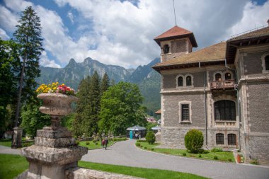 Busteni - Romania - 18 July 2022 - The view of Cantacuzino Castle.