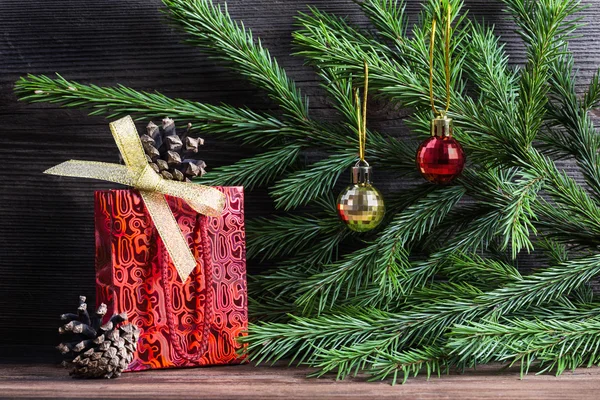 Samenstelling met kerstversiering — Stockfoto