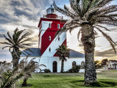 Green point light house in Cape Town clipart