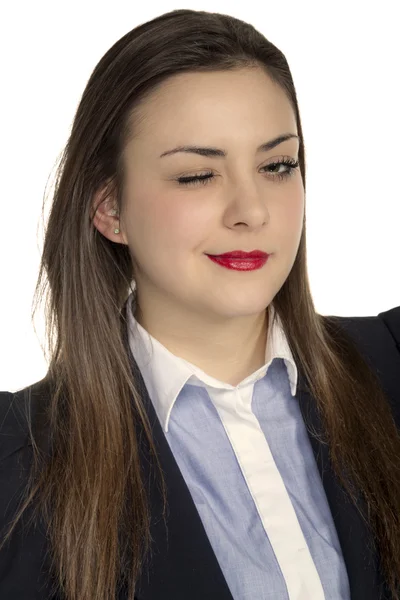 Jovem mulher de negócios feliz — Fotografia de Stock