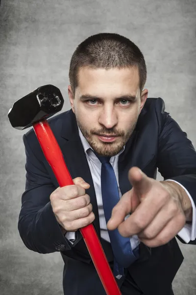 Businessman chooses you to fight with crisis — Stock Photo, Image