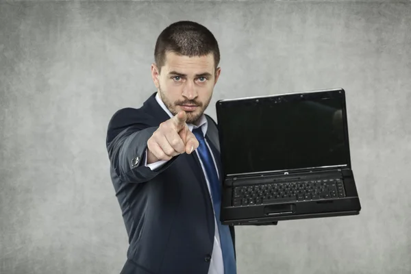 Young businessman pointing at you — Stock Photo, Image