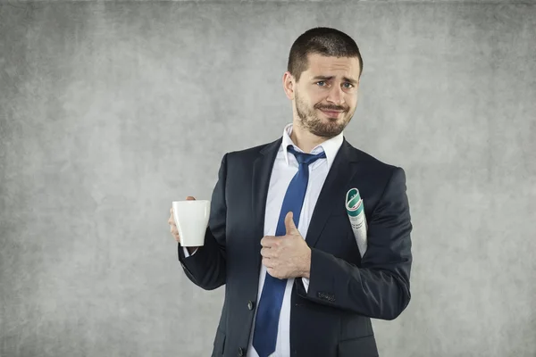 Kaffe och anmälan om arbete — Stockfoto