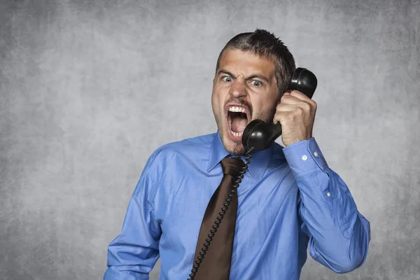 Atendimento ao cliente através do telefone é sempre bom — Fotografia de Stock