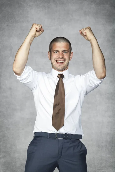 Gelukkig zakenman — Stockfoto