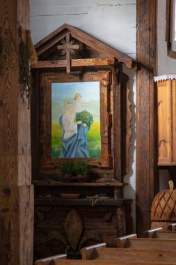 Grodzisk 'teki Kutsal Bakire Meryem' in Varsayımı Kilisesi. 18. yüzyılın ikinci yarısından kalma tarihi bir kilise.