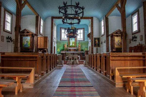 Wnętrze Kościoła Wniebowzięcia Nmp Grodzisku Piękny Stary Zabytkowy Kościół Drugiej — Zdjęcie stockowe