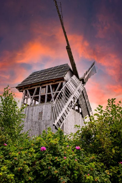 Beautiful Old Windmill Sunset — Stock Photo, Image