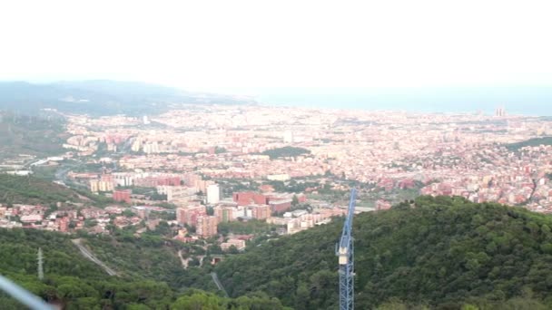 Vue panoramique de la ville de Barcelone — Video