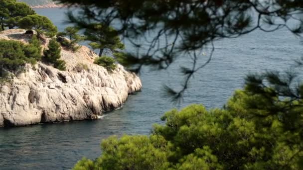Vackra cassis klippor i Frankrike — Stockvideo