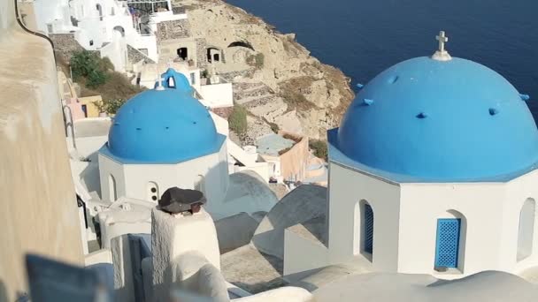 Arquitetura clássica Santorini — Vídeo de Stock