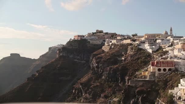 Santorini, pan çekim — Stok video