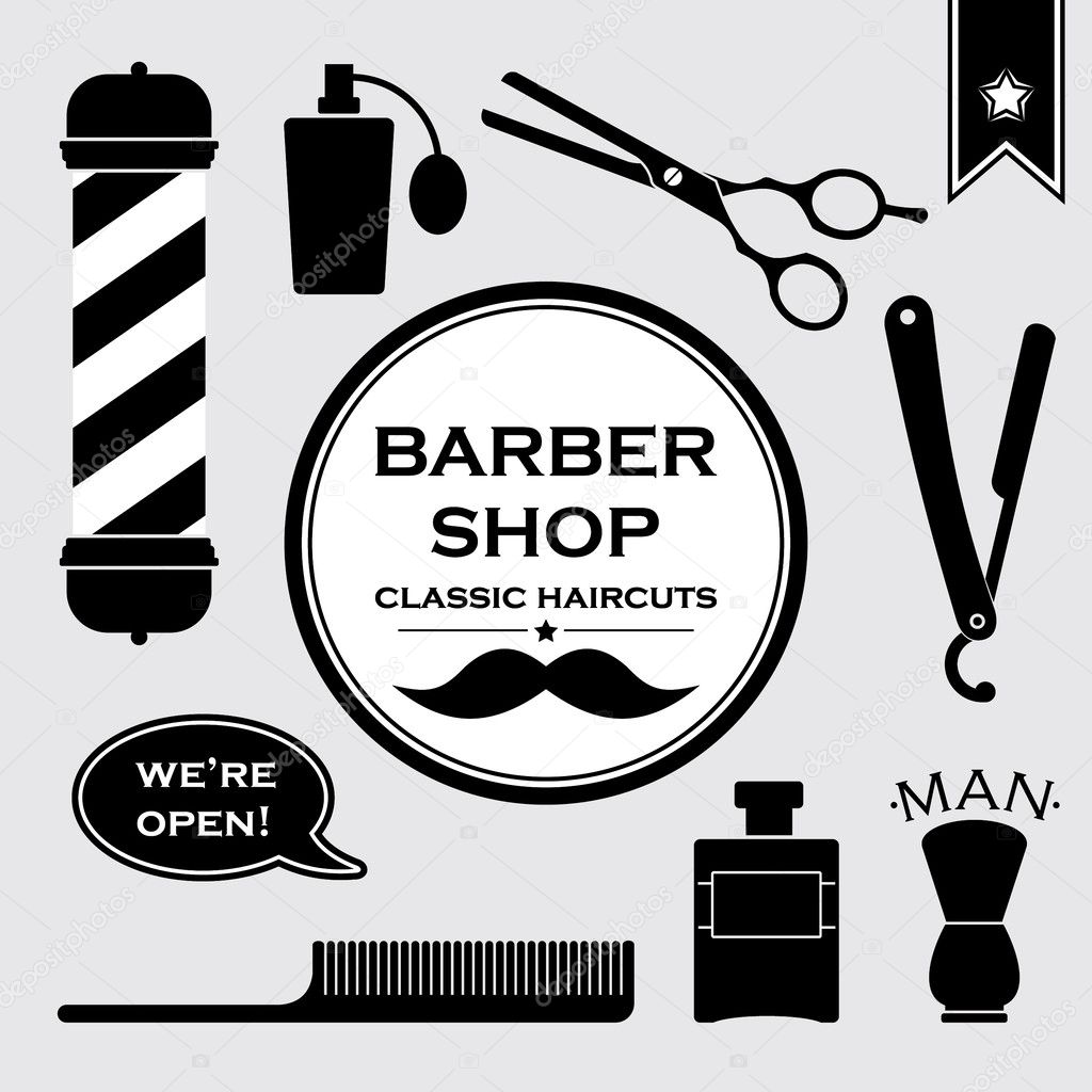 Barbershop vintage objects