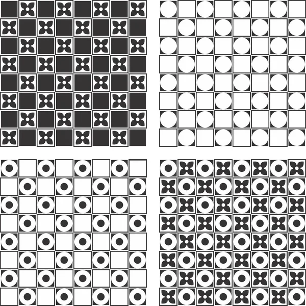 Motif géométrique en noir et blanc — Image vectorielle